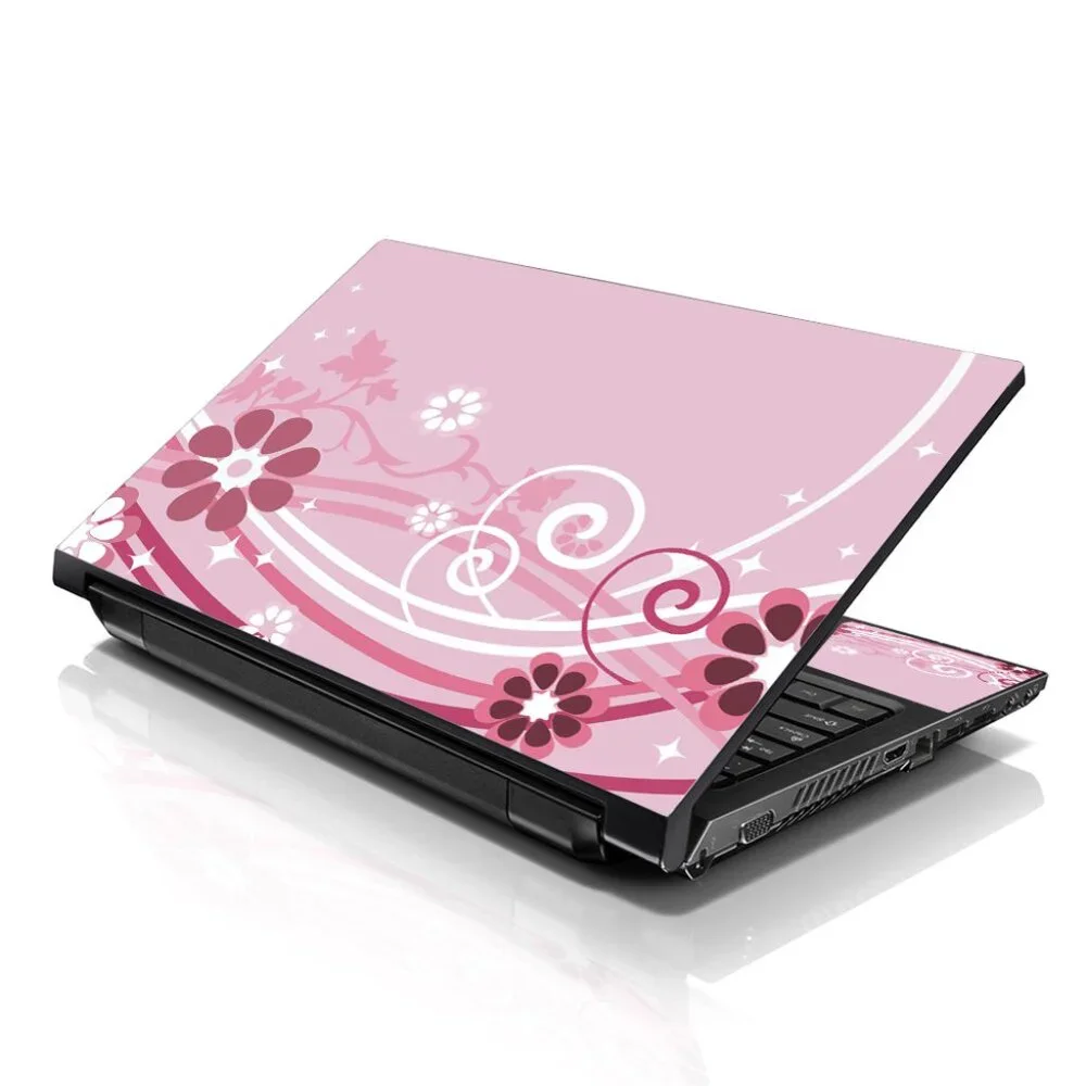 LSS 15.6 & 17.3 Inches Laptop Notebook Skin Sticker Decal - Pink Floral